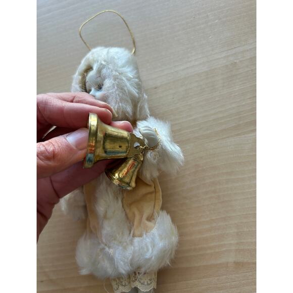 Vintage Porcelain Doll Christmas Ornament with Bells - Picture 5 of 9